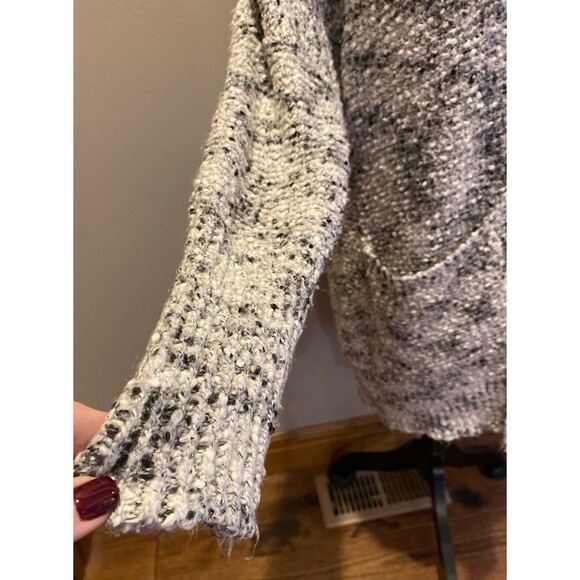 Maurice’s Long Cardigan Sweater Size 2X Extra Soft Black White Bubble Knit - Picture 5 of 11